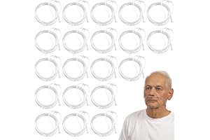 20 stycken syreglasögon näsglasögon: 3 OO cm näsglasögon för syre, näsglasögon syreslang, näsglasögon syreglasögon med 300 cm O2-slang för syreapparat andningsterapi