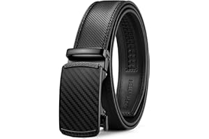 BOSTANTEN Pasek męski, skórzany pasek dla mężczyzn z grzechotką, automatyczne zapięcie, pasek biznesowy, szerokość 35 mm, rozmiar dopasowany