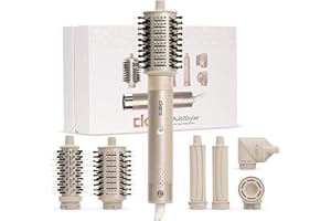 Clara 6-in-1 Multi Styler with Auto-Wrap Curlers, Hair Dryer, & Brush (Round & Oval) for All Hair Types – 1500W Ionic Styling Tool for Frizz-Free Waves & Salon Blowouts