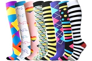 beusilay Calze a Compressione Graduata per Donna e Uomo,Calzini Compressione 15-20 mmHg,Calze Di Sostegno per Medici,Viaggi,aereo,Sport,Gravidanza,Infermieristica,Corsa