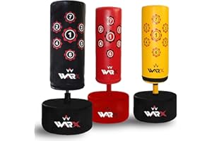 WARX Kids/Junior Boxing Free Standing Sand Base Punch bag Set Freestanding Bag + Gloves