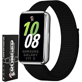 Rongep Samsung Galaxy Fit 3 İle Uyumlu Hasırlı Kumaş Kordon Terleme Yapmayan Cildi Tahriş Etmeyen Nefes Alabilir Yapılı Kadem