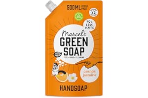 ‎MARCEL'S GREEN SOAP Marcel's Green Soap - Handseife Nachfüllpack Orange & Jasmin - Spender Nachfüllpack - Umweltfreundlich - Vegan - 97% Biologisch abbaubar - 500 ml