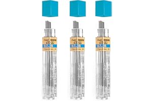 Pentel Lot de 3 tubes de 36 mines de rechange Hi Pollymer Super pour porte-mines et porte-mines 0,7 mm Taille B