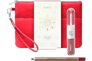 KIKO Milano Snow-Kissed Holiday My Perfect Combo Lips Gift Set-01, Kit De Regalo Para Maquillaje De Labios: Unlimited Double Touch Y Lápiz De Labios