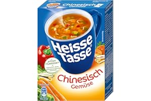Erasco Heisse Tasse Chinesiche Gemüse-Suppe, 12er Pack (12 x 450 ml Beutel)