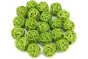 JOYZAN Geflochtene Rattankugeln, Kugeln Vasenfüller Rattankugel Kugel Hochzeit Tisch Bankett Dekoration DIY Wandbehang für Herzstück Schalen Vogelspielzeug Papageien Bird Spielzeug Handwerk Blumenschmuck