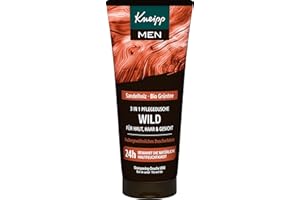 ‎KNEIPP Kneipp MEN 3 in 1 Wild Duschgel - Sandelholz & Bio Grüntee - Für Haut, Haar & Gesicht - Verbessert das Hautgefühl - 200ml