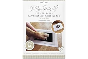 OH SO PRECIOUS PET KEEPSAKES Pet Safe Non-Toxic Paw Print Ink Pad Kit - XL | Ideal for Larger Paws | Mess-Free Precious Keepsake Gift for Dogs & Cats