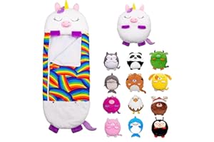 QIANYUANYY happy nappers sleeping bags for kids Plush toy cosy sleeping bag fluffy pillow collapsible portable kids sleeping bag happy napper