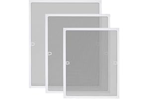 Aufun 2x moskitiera okienna moskitiera okienko do moskitiery rama mocująca moskitierę, siatka moskitiery wykonana z włókna szklanego 80x100cm Biała ramka