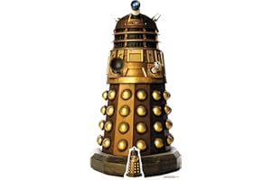 STAR CUTOUTS SC12 Dalek Caan Cardboard Cutout Fun for Doctor Who Fans, The Home, Birthdays, Metallic Gold,173 cm