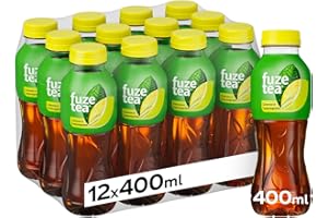 Fuze Tea, Bevanda Rinfrescante Analcolica di Té al Gusto Limone e Citronella, con Zuccheri ed Edulcorante - 1 Confezione da 12 Bottiglie da 400 ml
