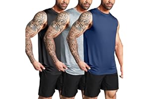 Boyzn Tank Top Herren 3er Pack Training Fitness Bodybuilding Tankshirt Schnelltrocknendes Muskelshirt Ärmellos Weste für Men