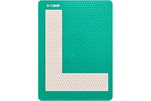 Pegatina L Novel Homologada DGT 18x13,5 cm – Adhesivo Exterior para Cristales Tintados – Alta Visibilidad – SANGOMOTOR