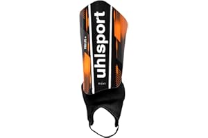 uhlsport Pro Lite Plus Protege Tibia Foot Protège Tibia Foot Enfant - Protection de Football Protège-Tibias pour Enfants et Adultes - Ultra léger avec Protection de la Cheville