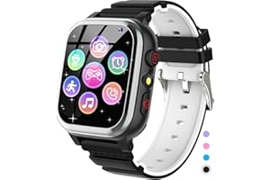 ‎JUBUNRER JUBUNRER Smartwatch dla Dzieci z 26 Gry Telefon Pedometr Kalorie SOS Budzik Zegarek HD Camera Muzyka Wideo Stoper Inteligentny Zegarek dla Dzieci na Dzień Szkoły Prezenty Urodzinowe
