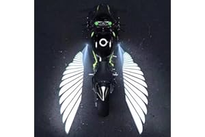 GENERIC 2Pcs Angel Wings Motorcycle Projection Light Kit - Universal LED Logo Projector, Waterproof Shadow Lights (White)