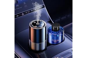 ‎YAIXU Intelligenter Auto Lufterfrischer, Aroma Diffuser Auto, 150ml /Flasche Ätherische Öle Auto Duft, Auto Geruchsdiffusor Mit Einstellbarer Konzentration und Sternprojektor, Parfümzerstäuber, Auto Off/On