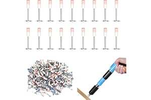YJFY Lot de 100 clous ronds en acier trempé - 7,3 mm - Pistolet à clous, pistolet à clous, mini boulons, clous pour pistolet - Pour mur en béton, toit, linoléum, plafond en béton - Rouges