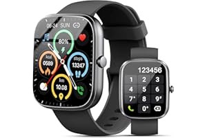MATAST Smartwatch Uomo Donna, 1.91'' Orologio Smartwatch con Effettua/Risposta Chiamate, Fitness Tracker con Cardiofrequenzimetro/SpO2/Contapassi/Sonno, 110+ Modalità Sportive Smart Watch Impermeabil IP68