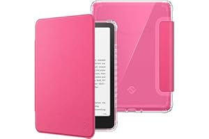 Fintie Etui kompatybilny z 7" Kindle Paperwhite(12. Generacji)- 2024 i Kindle Colorsoft Signature Edition, Przezroczyste Miękkie Etui z TPU z Funkcją Automatyczne Uśpienia/Wybudzenia, Magenta