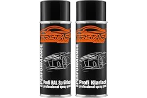 TRISTARcolor RAL 9006 Weissaluminium Metallic Bombe de peinture vernis clair inclus mat satiné 400 ml chacun