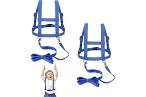 BCUUOZEEING 2 Stück Pferdegeschirr für Kinder, Blau Pferdeleine zum Spielen für Kinder, Pferdeleine Spielzeug Verstellbares Pferdegeschirr für Kinder für Spielen Skifahren Rollenspiel