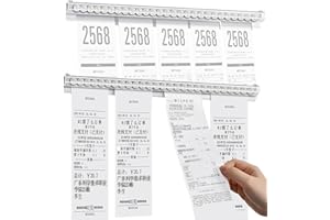 AOTOPYU 2 Piezas Barra Porta Comandas 35cm Para Restaurantes Barra Sujeción Hosteleria Notas, Pedido Aluminio Para Fichas Pedido Carpetas Montado la Pared, Soporte para Colgar para Pedidos (30CM-02)