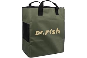 Dr.Fish Wader Bag Waterproof 41 * 32 * 23.5cm with Breathable Mesh Panels, Storage for Waders/Wellies/Walking Boots and accessories, Ideal for Rambling, Dog walking, Camping, Fishing