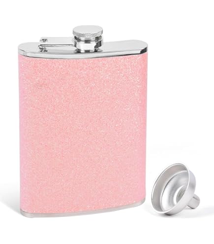 Coffret Flasque Inox Flasque Rose En Acier Inoxydable - 240ml Avec 2 Verres à Shot Et Entonnoir - Idéal Voyages/fêtes Flasque Alcool