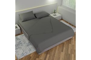 Leonardo Home - completo piazza e mezza da Letto in cotone - compreso nel completo 1 lenzuolo - 1 federa per cuscino standard - 1 sotto con angoli
