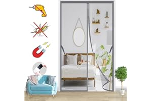 HRSMTY Mosquitera Puerta Magnetica, Adsorción Magnética Anti Mosquito Insecto Mosquitera Plegable, Corredera Cortina Magnética, para Puertas de Sala Balcón-Gray-A|| 70x185cm(27x72inch)