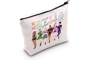 LEVLO Broadway Queen Cosmetic Make Up Bag Gift for Musical Theater Lover Six Queen Musical Make Up Zipper Pouch Bag for Women Girls, Broadway Six Queen, Cosmetic Bag