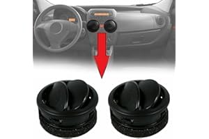 ATU Pareja de rejilla de ventilación del difusor de aire central (2X) compatible con Fiorino, Qubo, Nemo, Bipper OE: 735461076, 8265.JJ