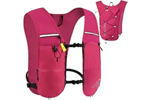 ONETOALL Gilet Hydratation Running Femme avec Flasque Running de 500 ML/Poche à Eau de 2L, Sac Hydratation Running Homme Léger 6L, Gilet Trail pour Jogging Vélo Marathon Moto, 150 g