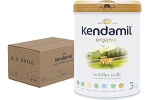 (6x800g) Kendamil Organic Toddler Milk, Stage 3 – British Made, Organic Whole Milk Formula – With HMOs, No Palm Oil, No Fish Oil, No SOYA, No GMOs