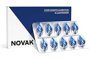 NOVAK – 10 cápsulas de alta dosis para hombres activos – Efecto rápido y acción duradera – Fórmula natural con ginseng, maca, arginina y tribulus terrestris.