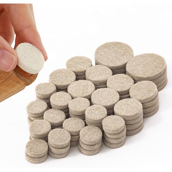 Felt Pads 24-Pack Screw-On Furniture Leg Protectors For