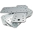 10pcs Mending Plates Joining Flat Metal Fixing Sheet Brackets Wood 140x55x2mm