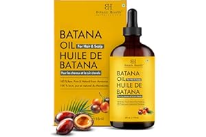Botanic Hearth Rohes Batanaöl für (Batana Oil for hair) Haarwachstum (118 ml) | 100% reines und unraffiniertes Öl aus Honduras | Fördert dickeres, kräftigeres Haar