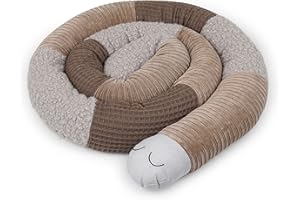 Liebes von priebes Wickeltischumrandung OTTO | Baumwoll-Umrandung für Wickeltisch & Kommode 140 cm | zum Spielen & Kuscheln | waschbar bei 30°C | Schutz & Komfort für Ihr Baby