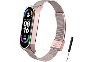 BDIG Pasek Kompatybilny dla Xiaomi Watch Metal, Bransoletka ze stali nierdzewnej Ładny Pasek (Nie Host)
