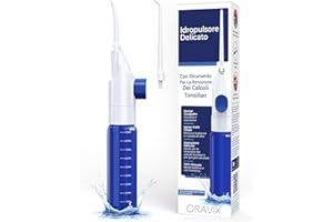 Oravix Idropulsore Dentale, Rimozione Calcoli Tonsillari, Irrigatore Dentale, Idropulsore Portatile, Irrigatore Orale, Getto Acqua Per Denti, Propulsore Dentale, Alito Cattivo Rimedi