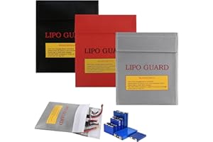SOGHO Lot de 3 sacs de sécurité ignifuges étanches pour documents, porte-documents ignifuges, sacs de sécurité LiPo, sacs de batterie pour batterie anti-explosion, argent, passeport, bijoux et autres objets