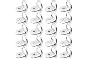 Ruikdly Anneaux D'arrimage INOX 20 Pièces Anneaux D'arrimage en D Ancrage Anneaux Arrimage pour Remorques Machinerie Lourde Outils Électriques Camping 36x25mm Argent