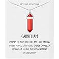 Philip Jones Carnelian Gemstone Necklace with Quote Card