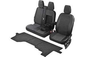 Z4L Lot de housses de siège Viva sur mesure - Avec tapis de sol en caoutchouc - Compatibles avec Peugeot Boxer à partir de 2016
