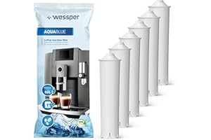 Wessper Cartuchos de filtro de agua para cafetera, cartuchos de filtro para cafeteras automáticas, compatibles con Jura 71312 Blue, GIGA, ENA, Micro, IMPRESSA - 6 unidades