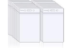 Fushing 50 pcs imperméable à l'eau des porte-badges en plastique badges